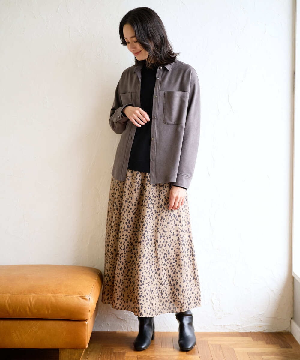 PZFAD35180 GEORGES RECH(ジョルジュ・レッシュ) シアーフリルセミハイネックニット ライトグレー