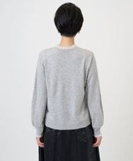 PZFAD35180 GEORGES RECH(ジョルジュ・レッシュ) シアーフリルセミハイネックニット ライトグレー