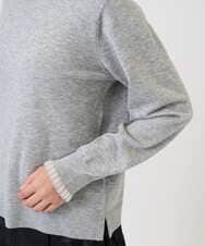 PZFAD35180 GEORGES RECH(ジョルジュ・レッシュ) シアーフリルセミハイネックニット ライトグレー