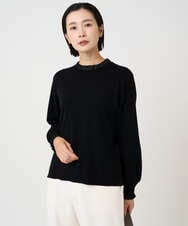 PZFAD35180 GEORGES RECH(ジョルジュ・レッシュ) シアーフリルセミハイネックニット ブラック