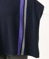 PZFAG13230 GEORGES RECH(ジョルジュ・レッシュ) カラーブロックニットポンチョ ネイビー