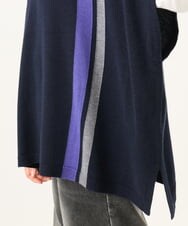 PZFAG13230 GEORGES RECH(ジョルジュ・レッシュ) カラーブロックニットポンチョ ネイビー