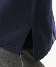 PZFAG13230 GEORGES RECH(ジョルジュ・レッシュ) カラーブロックニットポンチョ ネイビー