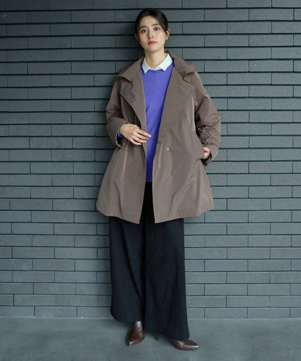 PZFAG15210 GEORGES RECH(ジョルジュ・レッシュ) ラウンドヘムAラインニット ピンク