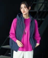 PZFAG15210 GEORGES RECH(ジョルジュ・レッシュ) ラウンドヘムAラインニット ピンク