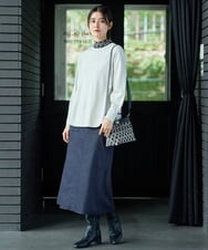 PZFAG15210 GEORGES RECH(ジョルジュ・レッシュ) ラウンドヘムAラインニット ピンク