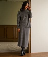 PZFAG44250 GEORGES RECH(ジョルジュ・レッシュ)  [セットアップ対応]モノトーンジャガードボトルネックニット ブラック