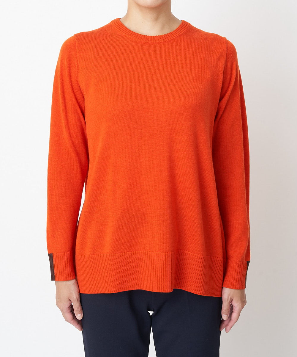 PZFAS66390 GEORGES RECH(ジョルジュ・レッシュ) 【2点セット】ケープ付きクルーネックニット オレンジ