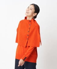 PZFAS66390 GEORGES RECH(ジョルジュ・レッシュ) 【2点セット】ケープ付きクルーネックニット オレンジ