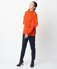 PZFAS66390 GEORGES RECH(ジョルジュ・レッシュ) 【2点セット】ケープ付きクルーネックニット オレンジ