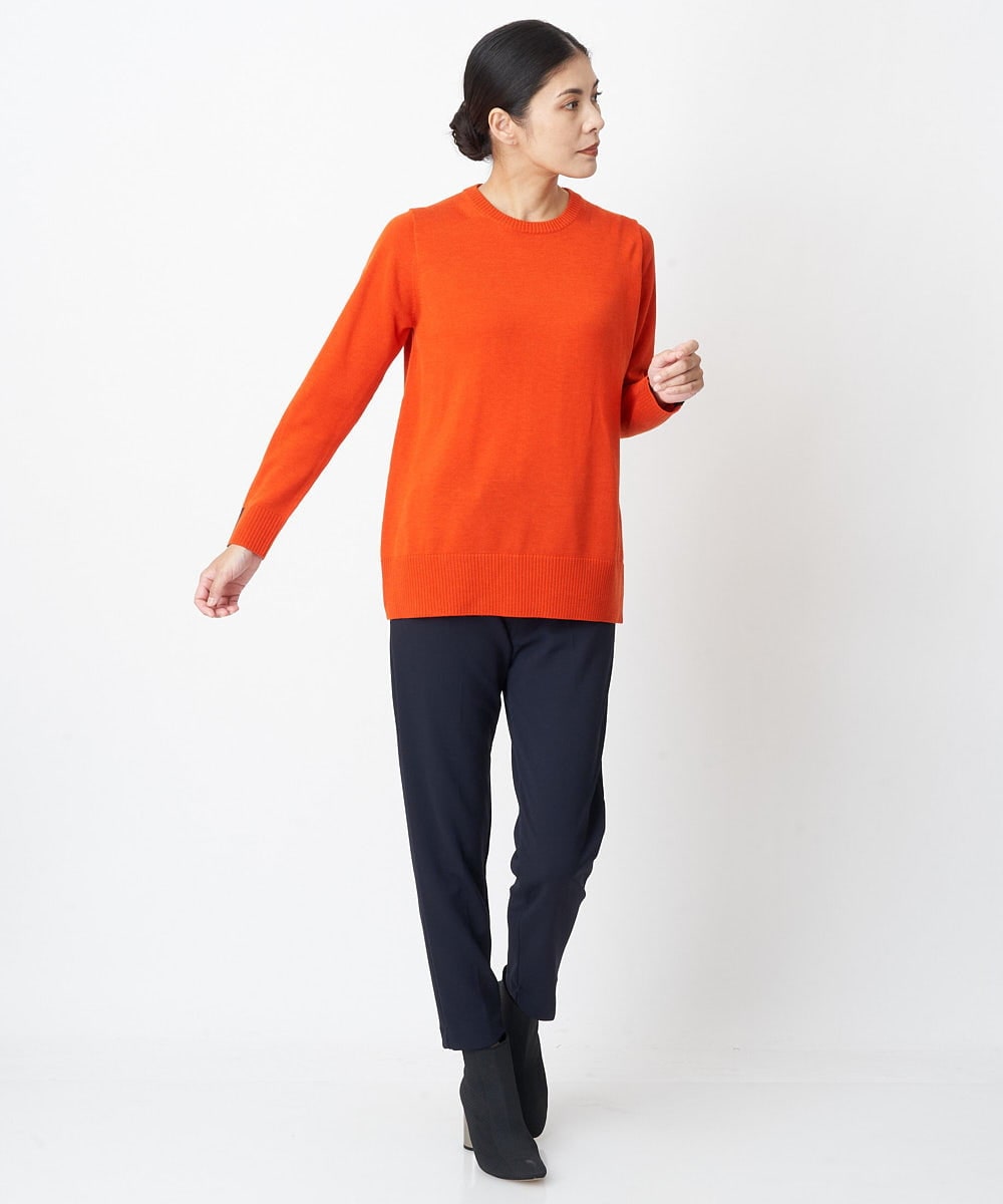PZFAS66390 GEORGES RECH(ジョルジュ・レッシュ) 【2点セット】ケープ付きクルーネックニット オレンジ