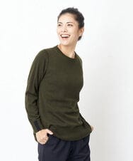 PZFAS66390 GEORGES RECH(ジョルジュ・レッシュ) 【2点セット】ケープ付きクルーネックニット カーキ