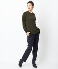 PZFAS66390 GEORGES RECH(ジョルジュ・レッシュ) 【2点セット】ケープ付きクルーネックニット カーキ