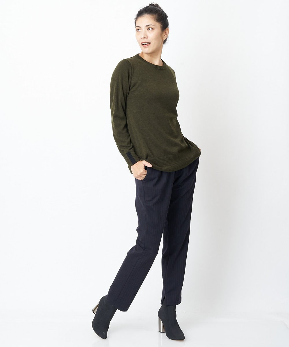 PZFAS66390 GEORGES RECH(ジョルジュ・レッシュ) 【2点セット】ケープ付きクルーネックニット カーキ