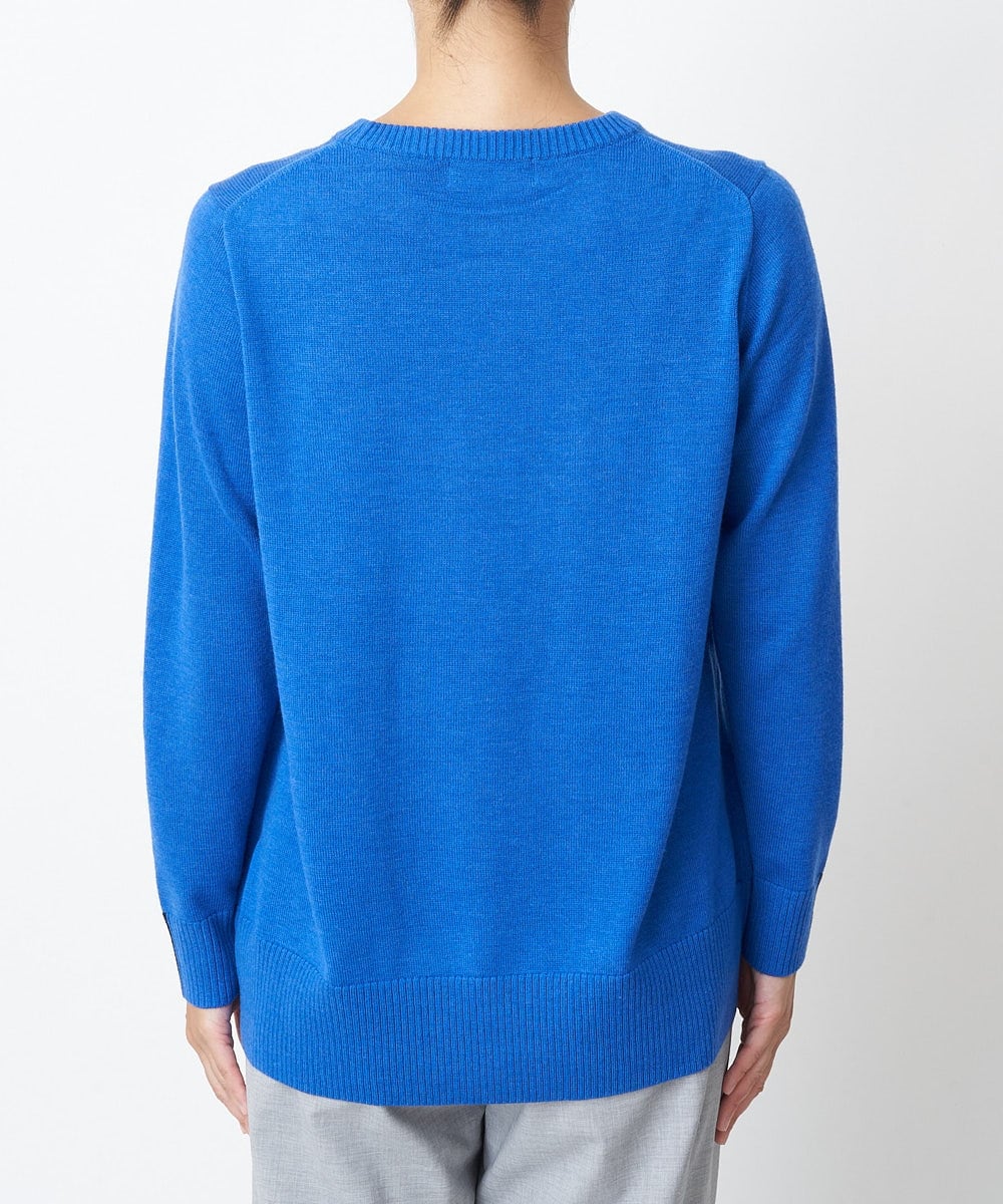 PZFAS66390 GEORGES RECH(ジョルジュ・レッシュ) 【2点セット】ケープ付きクルーネックニット ブルー