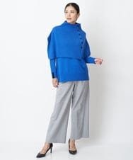 PZFAS66390 GEORGES RECH(ジョルジュ・レッシュ) 【2点セット】ケープ付きクルーネックニット ブルー