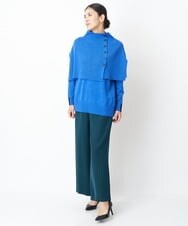 PZFAS66390 GEORGES RECH(ジョルジュ・レッシュ) 【2点セット】ケープ付きクルーネックニット ブルー