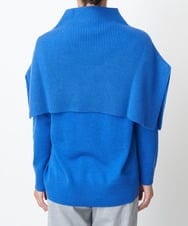 PZFAS66390 GEORGES RECH(ジョルジュ・レッシュ) 【2点セット】ケープ付きクルーネックニット ブルー