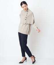 PZFAS66390 GEORGES RECH(ジョルジュ・レッシュ) 【2点セット】ケープ付きクルーネックニット ベージュ