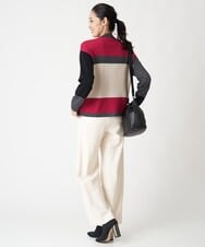 PZFAV56250 GEORGES RECH(ジョルジュ・レッシュ) カラーブロッキングニットプルオーバー グリーン系