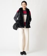 PZFAV56250 GEORGES RECH(ジョルジュ・レッシュ) カラーブロッキングニットプルオーバー グリーン系