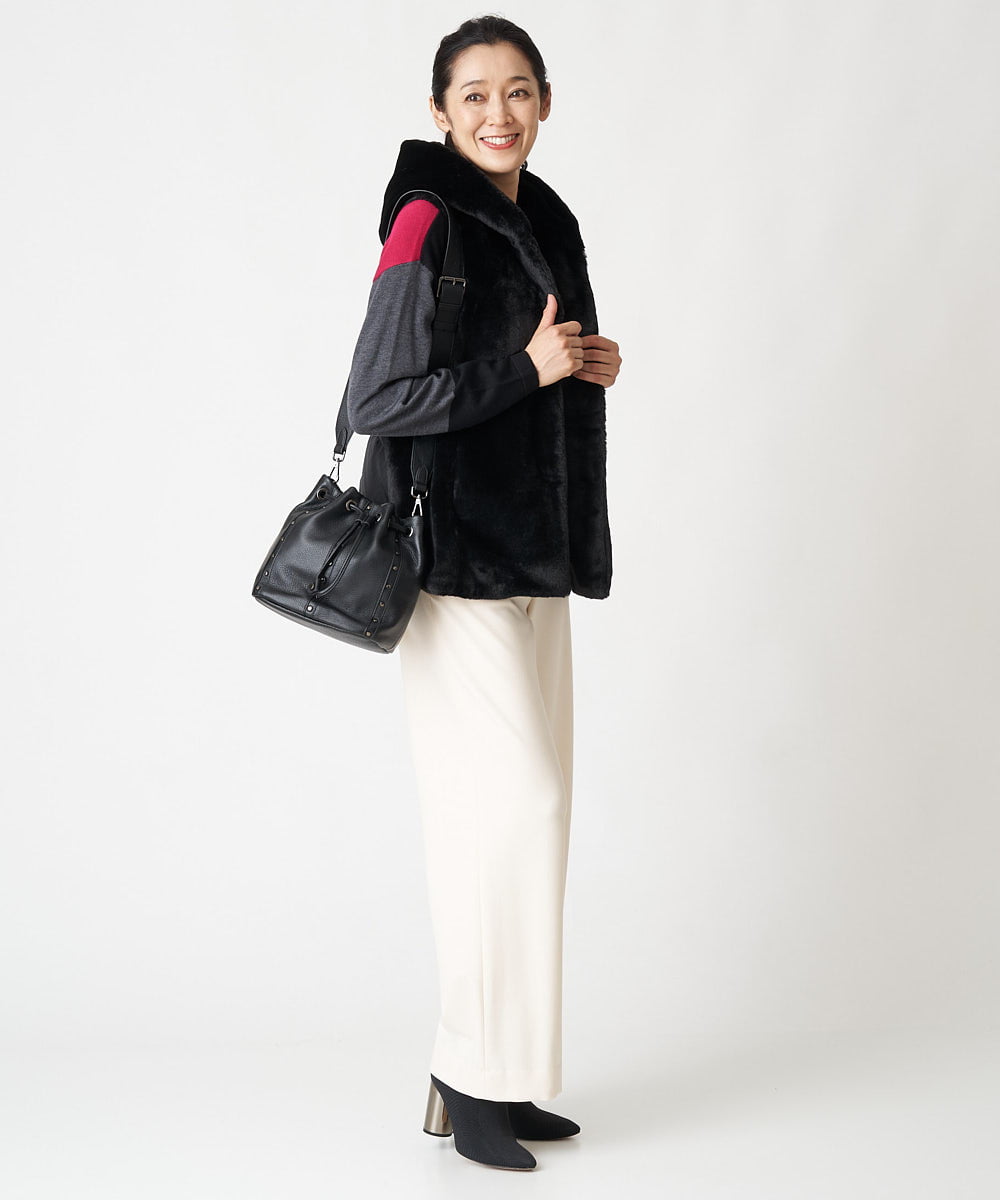 PZFAV56250 GEORGES RECH(ジョルジュ・レッシュ) カラーブロッキングニットプルオーバー グリーン系