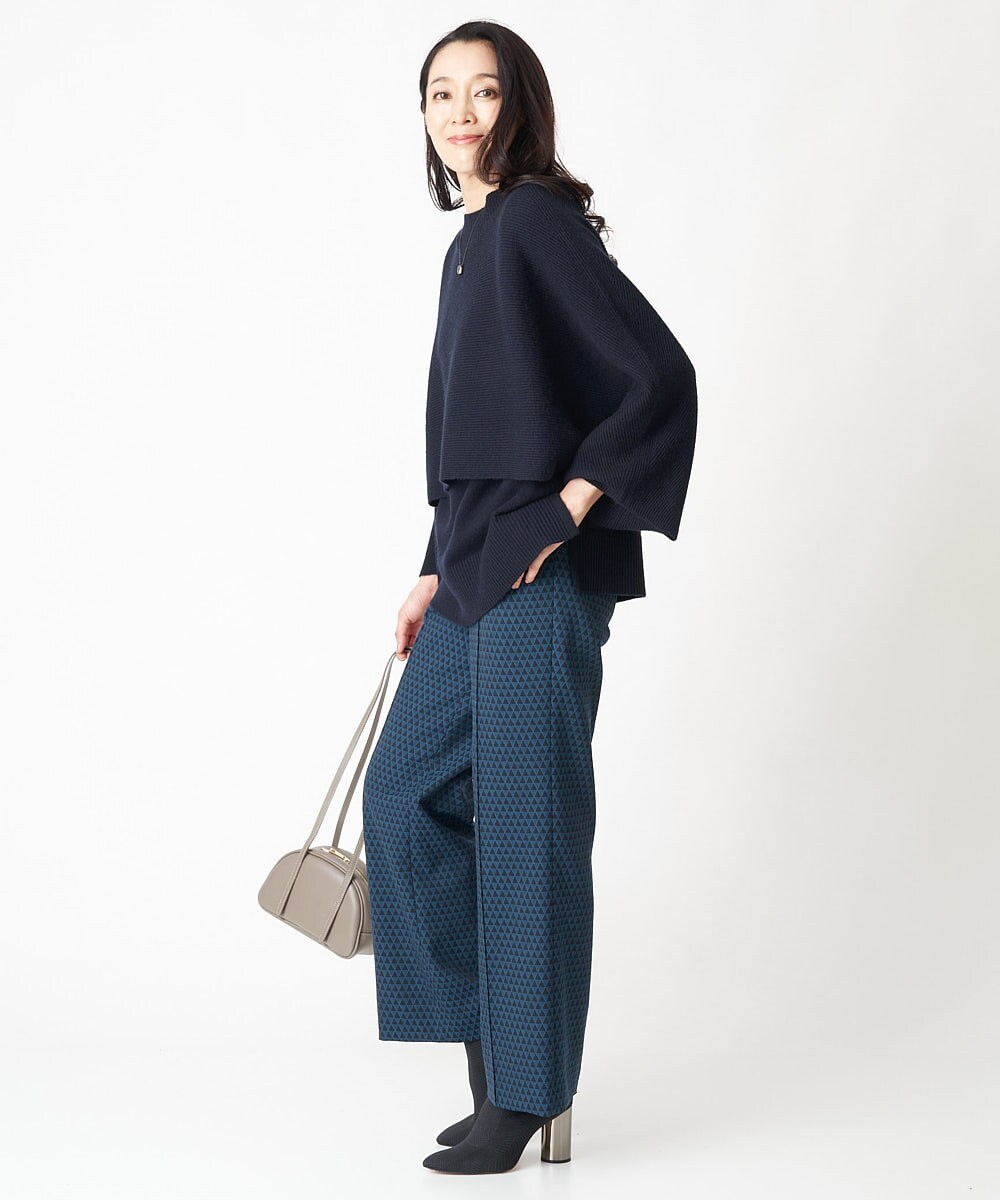PZFAV63290 GEORGES RECH(ジョルジュ・レッシュ) 12G両畦編3WAYニットプルオーバー グリーン