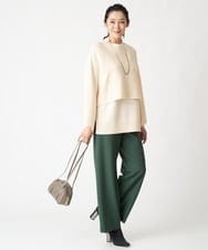 PZFAV63290 GEORGES RECH(ジョルジュ・レッシュ) 12G両畦編3WAYニットプルオーバー グリーン