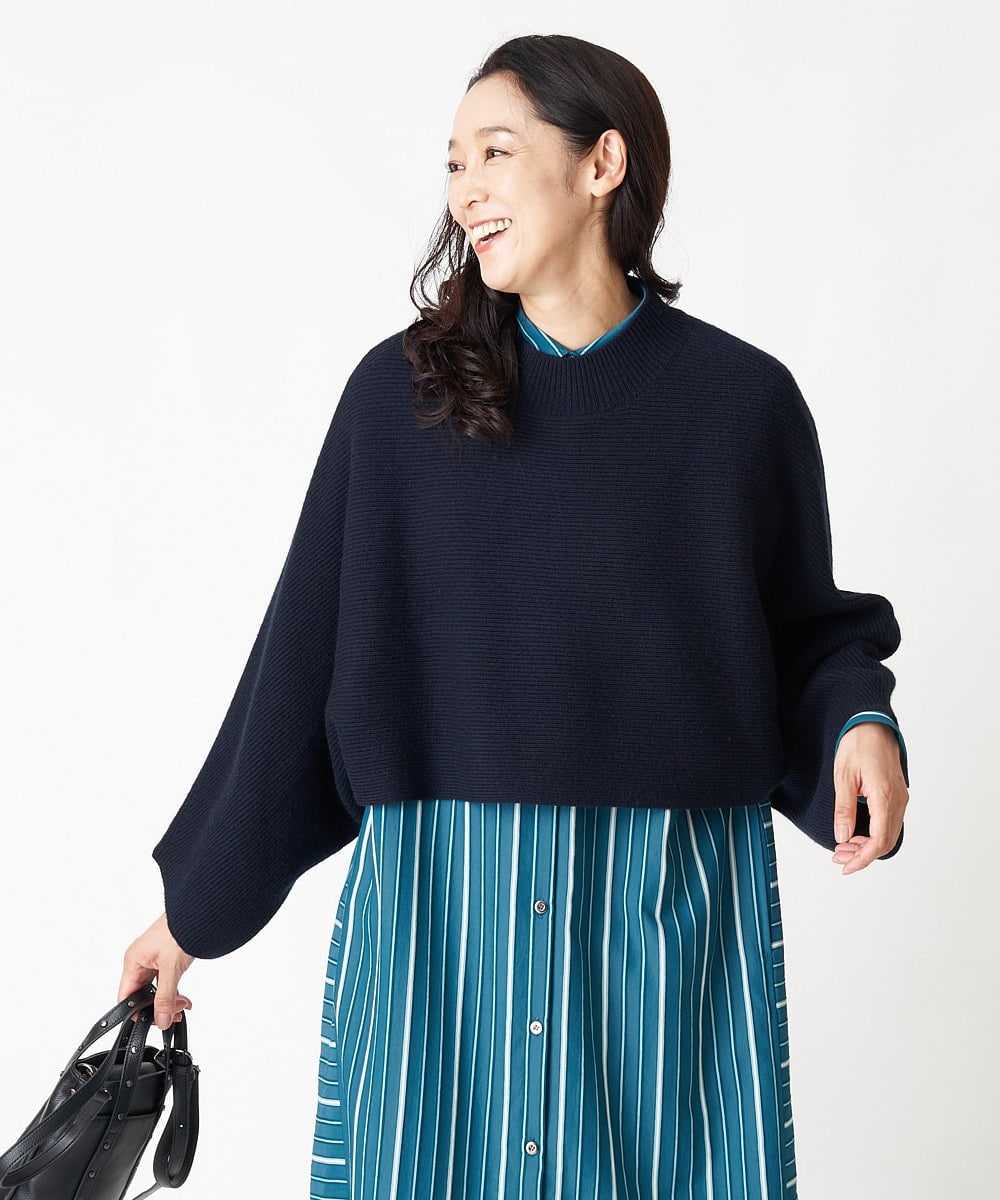 PZFAV63290 GEORGES RECH(ジョルジュ・レッシュ) 12G両畦編3WAYニットプルオーバー グリーン
