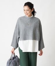 PZFAV63290 GEORGES RECH(ジョルジュ・レッシュ) 12G両畦編3WAYニットプルオーバー グリーン