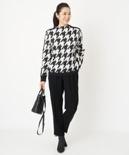 PZFAW01270 GEORGES RECH(ジョルジュ・レッシュ)  [日本製]ブークレ千鳥ジャカードニット ブラック