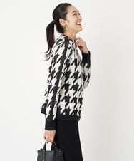 PZFAW01270 GEORGES RECH(ジョルジュ・レッシュ)  [日本製]ブークレ千鳥ジャカードニット ブラック