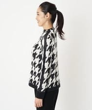 PZFAW01270 GEORGES RECH(ジョルジュ・レッシュ)  [日本製]ブークレ千鳥ジャカードニット ブラック