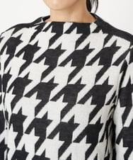 PZFAW01270 GEORGES RECH(ジョルジュ・レッシュ)  [日本製]ブークレ千鳥ジャカードニット ブラック