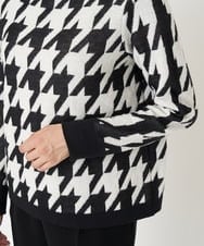 PZFAW01270 GEORGES RECH(ジョルジュ・レッシュ)  [日本製]ブークレ千鳥ジャカードニット ブラック