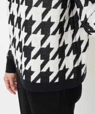 PZFAW01270 GEORGES RECH(ジョルジュ・レッシュ)  [日本製]ブークレ千鳥ジャカードニット ブラック