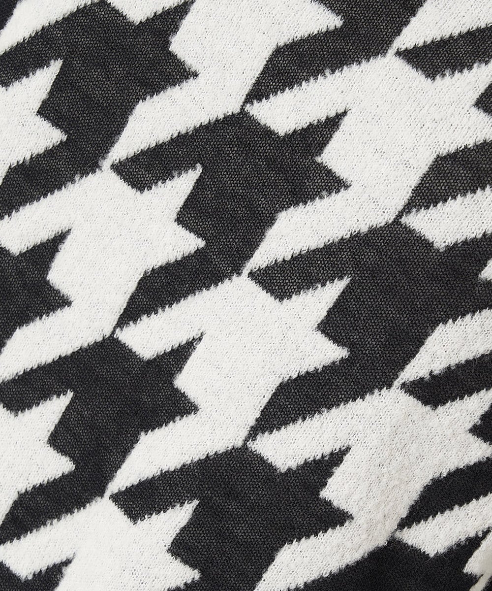 PZFAW01270 GEORGES RECH(ジョルジュ・レッシュ)  [日本製]ブークレ千鳥ジャカードニット ブラック