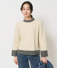 PZFCC23210 GEORGES RECH(ジョルジュ・レッシュ) シャイニーブークレニットプルオーバー ベージュ