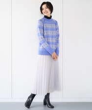 PZFCD56270 GEORGES RECH(ジョルジュ・レッシュ) ジオメトリックジャガードウールニット ホワイト系