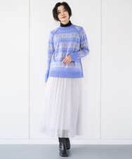 PZFCD56270 GEORGES RECH(ジョルジュ・レッシュ) ジオメトリックジャガードウールニット ホワイト系