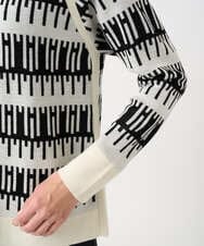 PZFCD56270 GEORGES RECH(ジョルジュ・レッシュ) ジオメトリックジャガードウールニット ホワイト系