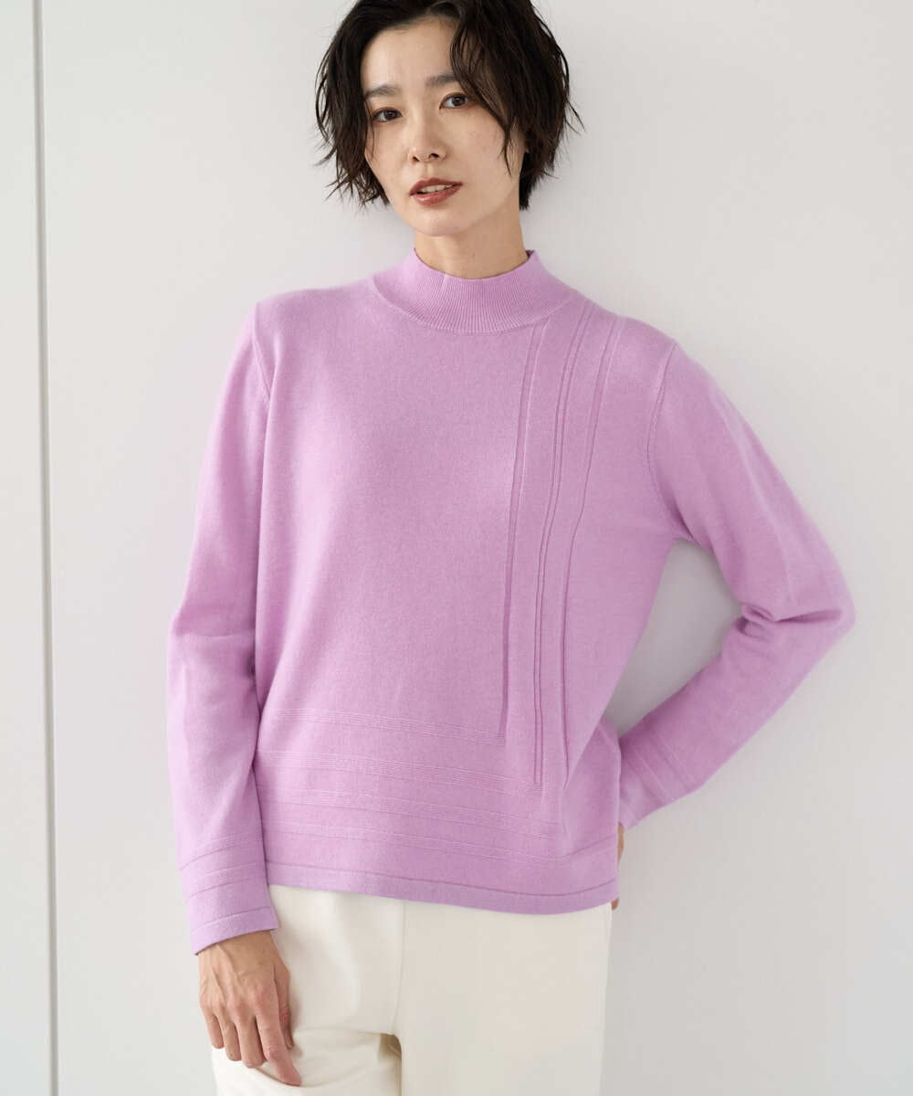 PZFCD57210 GEORGES RECH(ジョルジュ・レッシュ) [アンサンブル対応]メリノウールセミハイネックニット ピンク