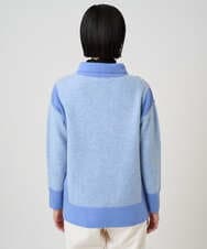 PZFCD58250 GEORGES RECH(ジョルジュ・レッシュ) メランジブークレ襟付きニット ライトブルー