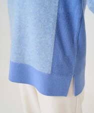 PZFCD58250 GEORGES RECH(ジョルジュ・レッシュ) メランジブークレ襟付きニット ライトブルー