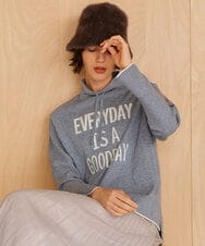 PZFCD61230 GEORGES RECH(ジョルジュ・レッシュ) ドロストハイネックロゴニット ライトブルー