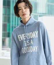 PZFCD61230 GEORGES RECH(ジョルジュ・レッシュ) ドロストハイネックロゴニット ライトブルー