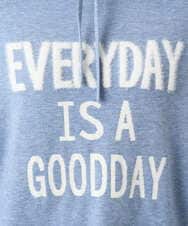 PZFCD61230 GEORGES RECH(ジョルジュ・レッシュ) ドロストハイネックロゴニット ライトブルー