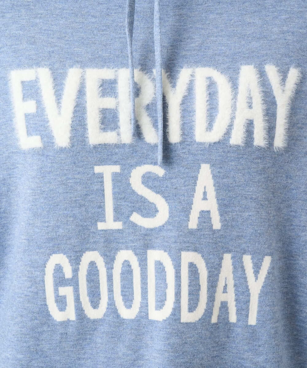 PZFCD61230 GEORGES RECH(ジョルジュ・レッシュ) ドロストハイネックロゴニット ライトブルー