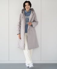 PZFCD61230 GEORGES RECH(ジョルジュ・レッシュ) ドロストハイネックロゴニット ライトブルー