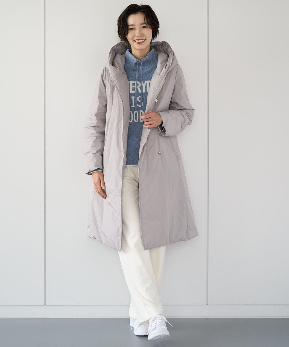 PZFCD61230 GEORGES RECH(ジョルジュ・レッシュ) ドロストハイネックロゴニット ライトブルー